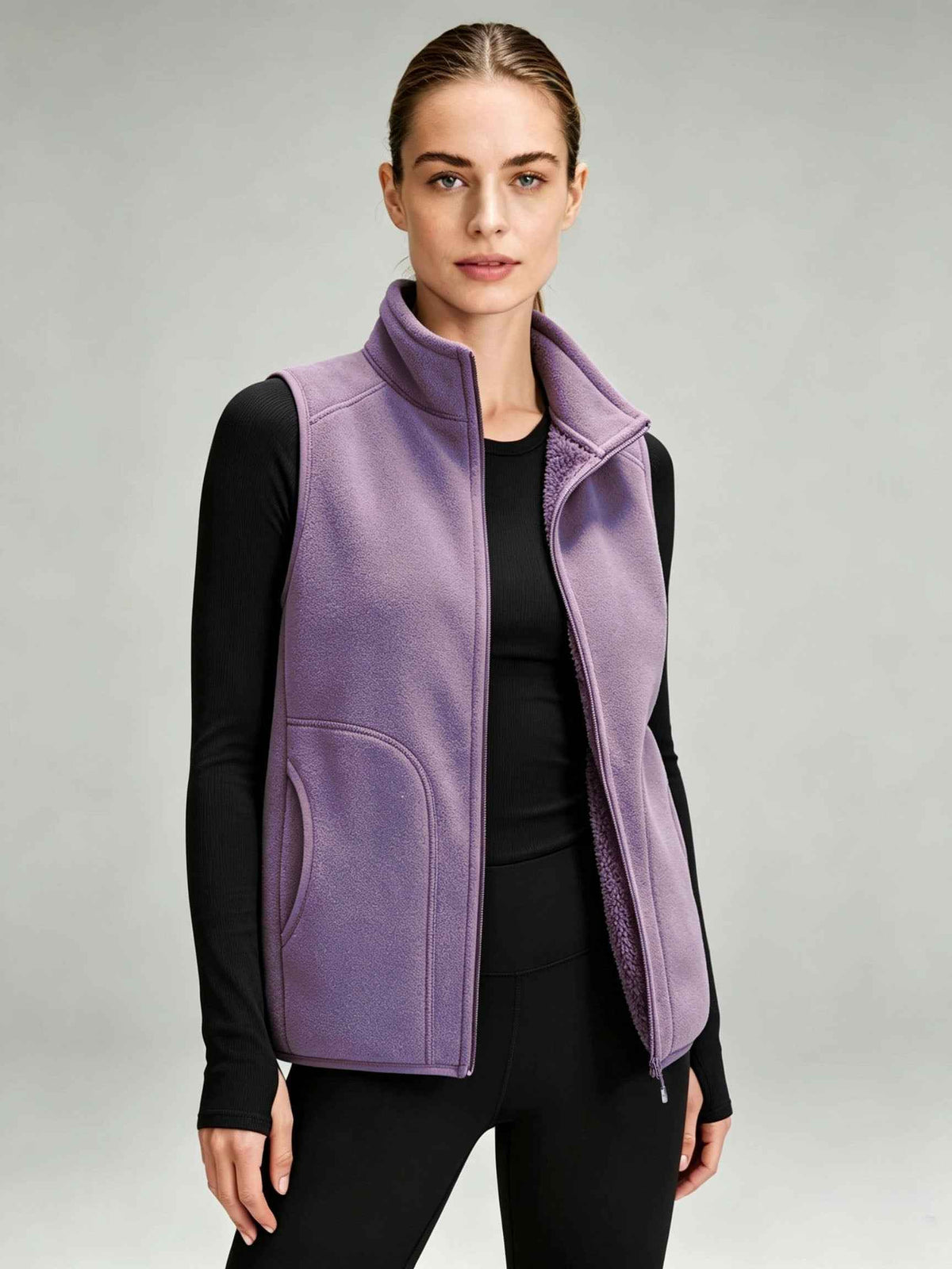 STWNLI Women’s Sherpa‑Lined Fleece Vest