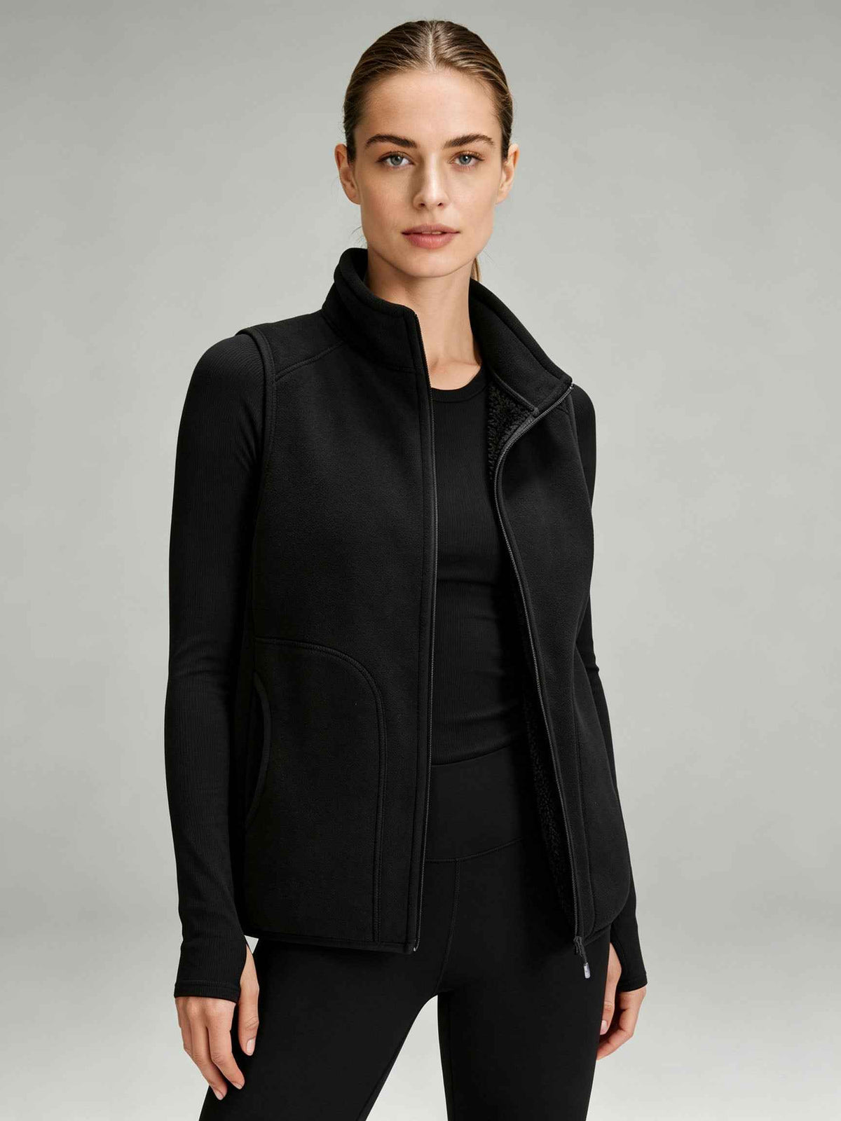 STWNLI Women’s Sherpa‑Lined Fleece Vest